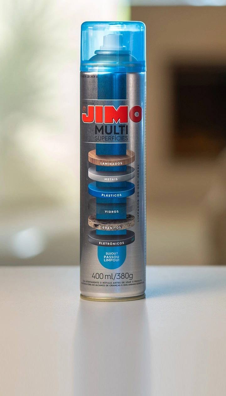 O JIMO Multisuperfícies pode ser aplicado nas mais variadas superfícies para a limpeza de diversos tipos de sujeira sem que seja necessário utilizar água. basta aplicar e enxugar, sem esforço, para que as superfícies voltem a brilhar. ele oferece praticidade para a limpeza diária.