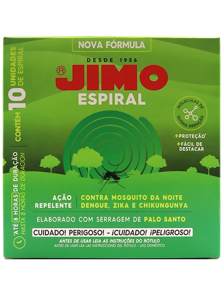 JIMO Espiral Repelente de ação extra forte, eficaz contra mosquitos e pernilongos em ambientes abertos e fechados. protege contra o mosquito da dengue, oferecendo uma defesa de longa duração. cada espiral queima por aproximadamente oito horas, repelindo os insetos e proporcionando conforto e segurança.