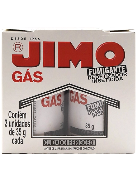 O JIMO Gás Fumigante é ideal para a desinsetização de residências e outros ambientes fechados. sua fórmula é eficaz contra baratas, aranhas, pulgas, moscas, mosquitos, traças, formigas e demais insetos caseiros.