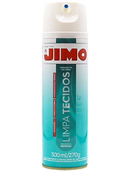 JIMO Limpa Tecidos foi desenvolvido para uma limpeza leve, hidratando e revitalizando as fibras dos tecidos de forma prática. com uma fragrância confortável e sofisticada, o produto possui aditivos com poder de neutralizar moléculas causadoras dos maus odores de animais domésticos e urina.