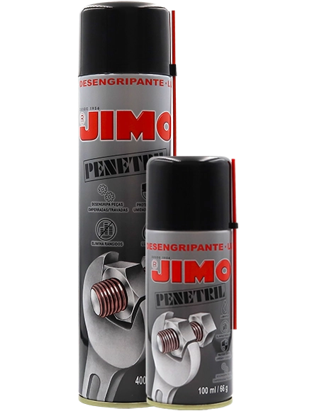JIMO Penetril é um lubrificante multifuncional, ideal para uso automotivo, esportivo, industrial e doméstico. sua fórmula garante a lubrificação eficaz de motores, peças metálicas, carretilhas, portas de garagens, e muito mais.