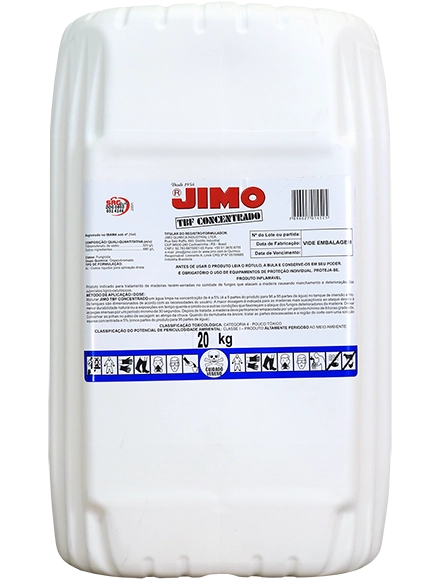 JIMO TBF Export 64 é um produto específico para o tratamento de madeiras recém-serradas, eficaz contra fungos que causam manchas e deterioram os substratos ligno-celulósicos. indicado para madeiras susceptíveis a ataques em condições quentes e úmidas.